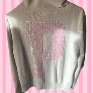 PINK Victoria's Secret Gray and Pink Sequin RARE 2010s Jacket